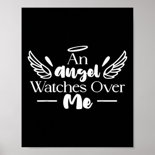 天使が私を見守るパパママ女性男性キッズGr ポスター (正面)