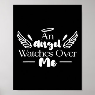 天使が私を見守るパパママ女性男性キッズGr ポスター