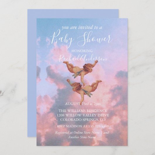 天使が空に 招待状 (正面/裏面)