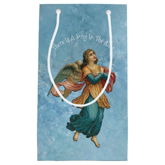 天使が空中に歌を歌っている スモールペーパーバッグ (正面)