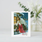 天使が窓を覗き込む ポストカード (スタンド正面)