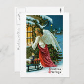 天使が窓を覗き込む ポストカード (正面/裏面)