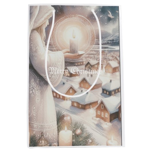 天使が見守る ミディアムペーパーバッグ (正面)