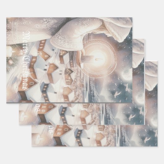 天使が見守る ラッピングペーパーシート (セット)