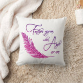 天使が近くにいると羽が現れる装飾用クッション クッション (ブランケット)
