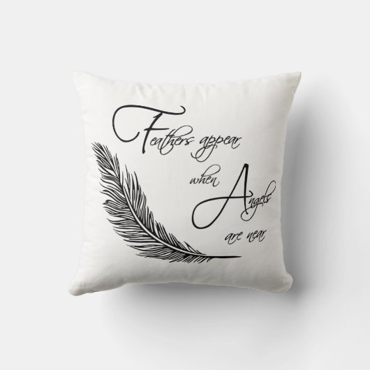 天使が近くにいると羽が現れる装飾用クッション クッション (裏面)