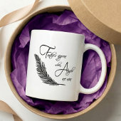 天使が近くにいると羽が現れる コーヒーマグカップ