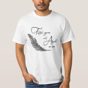 天使が近くにいると羽が現れる Tシャツ