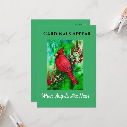天使が近くに来るときカーディナルが現れる カード (正面/裏面インサイチュ)