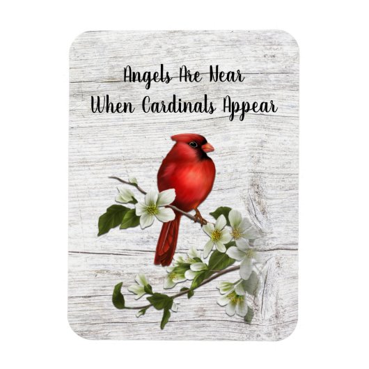 天使が近づくと深紅色が現れる マグネット (縦)