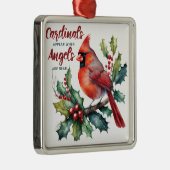 天使が近づくと美しい深紅色が現れる メタルオーナメント (右)