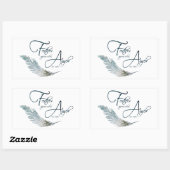 天使が近づくと羽が現れる 長方形シール (シート)