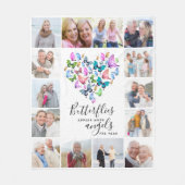 天使が近づくと蝶が現れる フリースブランケット (正面)