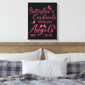 天使が近づくと蝶と深紅色が現れる キャンバスプリント (インサイチュ (寝室))