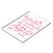 天使が近づくと蝶と深紅色が現れる ノートブック (左側)