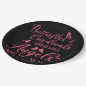 天使が近づくと蝶と深紅色が現れる ペーパープレート (アングル)