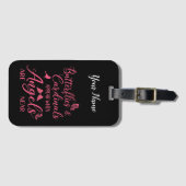 天使が近づくと蝶と深紅色が現れる ラゲッジタグ (正面横)