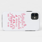 天使が近づくと蝶と深紅色が現れる Case-Mate iPhoneケース (裏面(横))