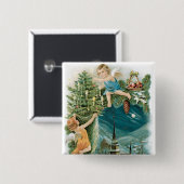 天使たちのいるクリスマスビレッジ 缶バッジ (正面&裏面)