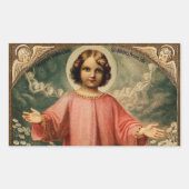 天使たちのいる子イエス 長方形シール (正面)