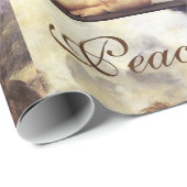 天使たち/翼のあるチェルブクリスマス喜び平和の愛 ラッピングペーパー (ロールコーナー)