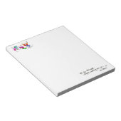 天使た飛んでいるちが幸せに「一日中」水彩画を描く ノートパッド (アングル)