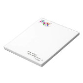 天使た飛んでいるちが幸せに「一日中」水彩画を描く ノートパッド (回転)