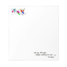 天使た飛んでいるちが幸せに「一日中」水彩画を描く