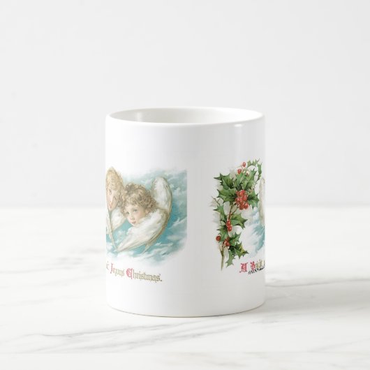 天使として2人のビクトリアンな子供 コーヒーマグカップ (中央)