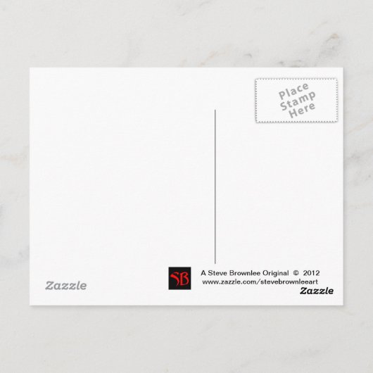 天使とアマゾーンのはがき ポストカード (裏面)