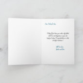 天使とカスタマイズ可能なベビーガールの洗礼 カード (内部)