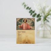 天使とクリスマスクラウンを持つ子イエス 名刺 (スタンド正面)