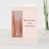 天使とディーコン金ゴールドのクリスマスカード シーズンカード (正面)