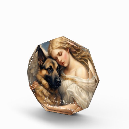 天使とドイツの羊飼いのメモリアル損失 フォトブロック (右)