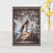 『天使とハト』 カード (黄色い花)