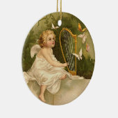 天使とハープと蝶 セラミックオーナメント (右)