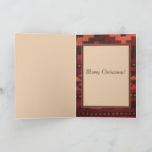 天使とハープ南西折り畳みホリデーカード サンキューカード (内部)