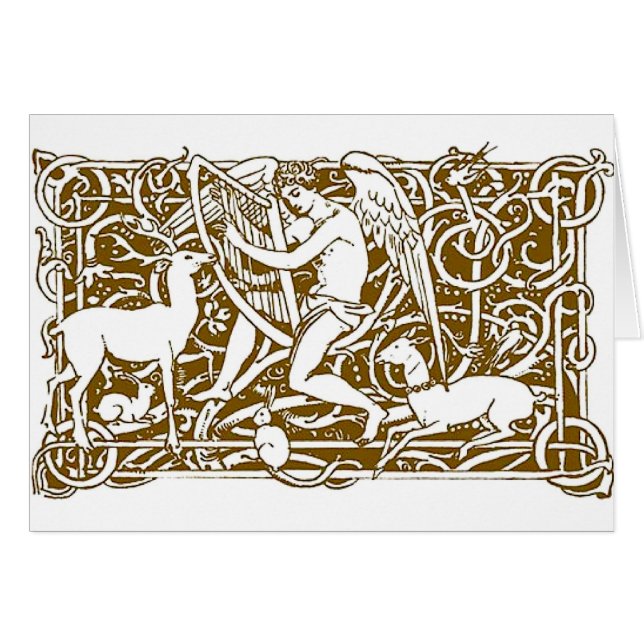 天使とハープ (正面横)