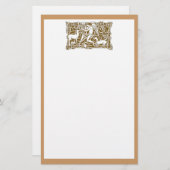 天使とハープ 便箋 (正面/裏面)