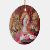 天使とバラ セラミックオーナメント (右)