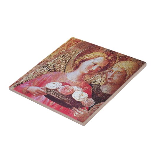 天使とバラ タイル (側面)