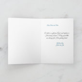 天使とベビーでカスタマイズ可能な洗礼挨拶 カード (内部)