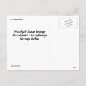 天使とベビーイエスを持つポーランドのクリスマスカード シーズンポストカード (裏面)