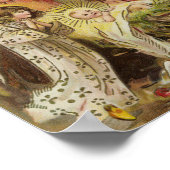 天使とベビーイエス | ヴィンテージクリスマス ポスター (角)