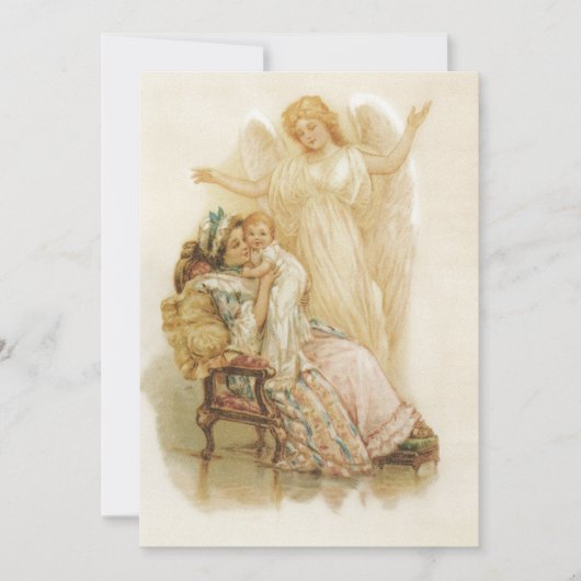 天使とベビー 招待状 (正面)