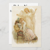 天使とベビー 招待状 (正面/裏面)