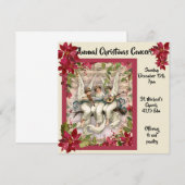 天使とポインセチアのクリスマスコンサート 招待状 (正面/裏面)