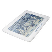 天使とポルトガルの青いタイル バスマット (アングル)