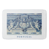 天使とポルトガルの青いタイル バスマット (正面)