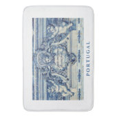 天使とポルトガルの青いタイル バスマット (正面縦)